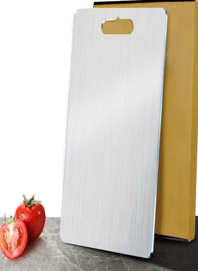 Kitchenwell Fully Stainless Steel Cutting Board Metal Board for Home Cutting Board for Fruit, Vegetable,Bread & Meat Durable Safe & Heavy Duty(Medium - 31 cm x 21 cm) - Image 3